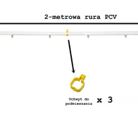 Linia kropelkowa dla drobiu 8- stanowisk HOBBY-DRINK 2 metry