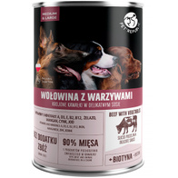 Mokra karma dla psa PetRepublic wołowina i warzywa 1250 g puszka 1 szt