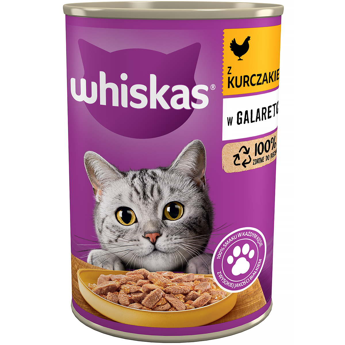 Mokra karma dla kota Whiskas z kurczakiem w galaretce 12 x 400 g 