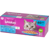 Mokra karma dla kota Whiskas z rybą rybne smaki w galaretce saszetki 40 x 85 g
