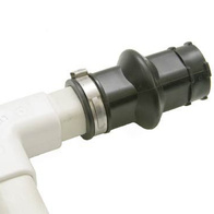 Mufa - złączka gumowa ze zgrubieniem z opaskami na rurę 22 x 22 mm