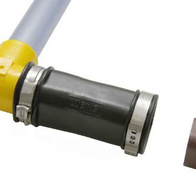 Złączka gumowa prosta z opaskami rurę PCV 22 x 22 mm