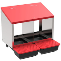 Gniazda dla kur niosek automatyczne PLATINUM podwójne z pojemnikiem na jajka