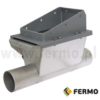 Jarzmo nierdzewne zsypowe przelotowe pod silos na fi 90 mm