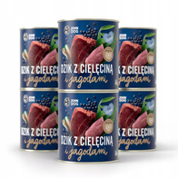 Mokra karma dla psów dzik z cielęciną i jagoami JOHN DOG 6 x 400 g szczeniaki