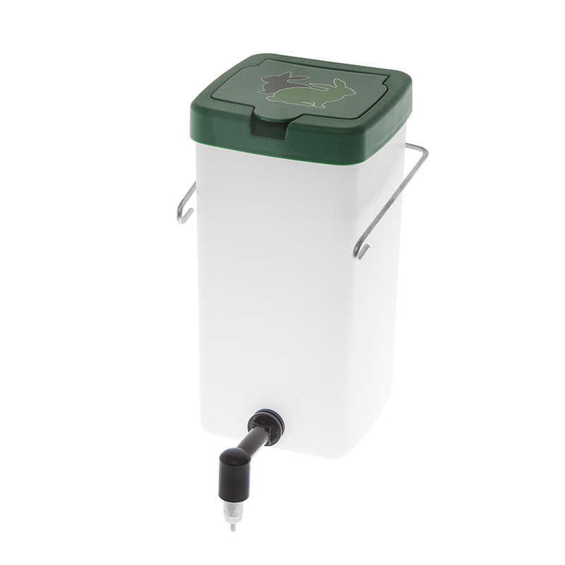 Poidło kropelkowe dla królików z zasobnikiem 1l białe