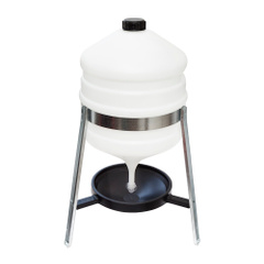 Poidło z zasobnikiem 30 litrów dla drobiu na nóżkach - plastikowe