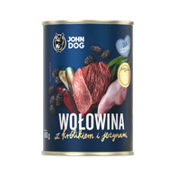 Mokra karma dla psów John Dog Berry Junior Królik wołowina 400 g szczeniaki