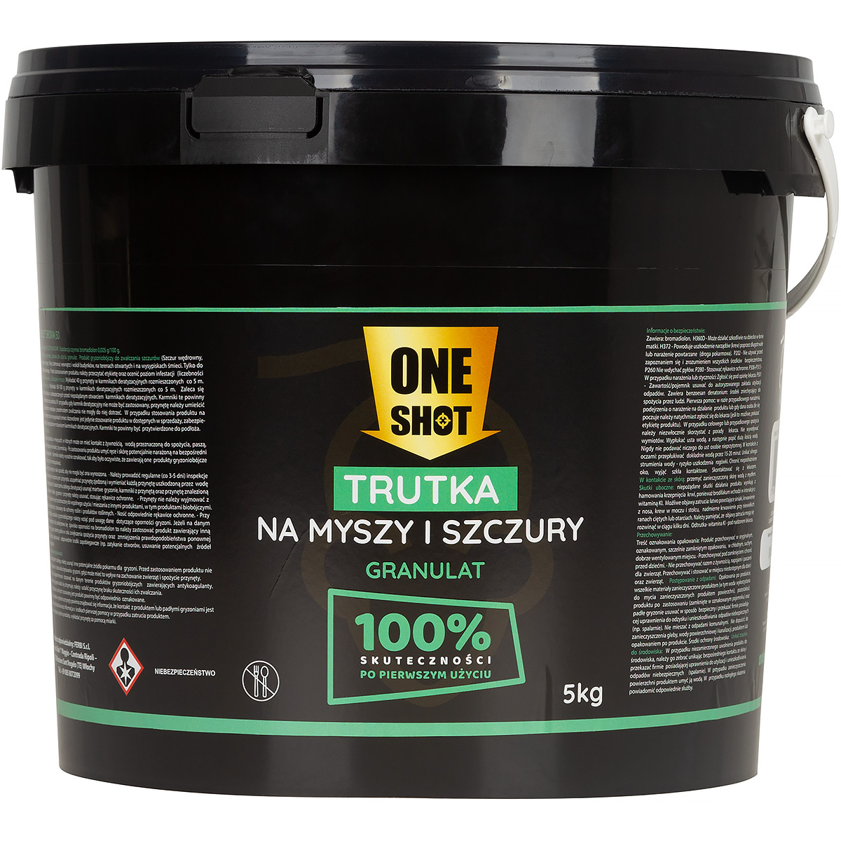 ONE SHOT 5 kg trutka na szczury i myszy w granulacie 