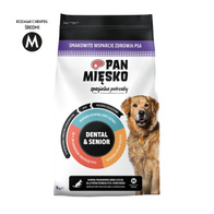 Sucha karma dla psa Pan Mięsko Dental Senior na zęby i dla seniorów M 9 kg