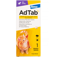 AdTab tabletki na kleszcze i pchły dla kotów 12 mg 0,5-2 kg