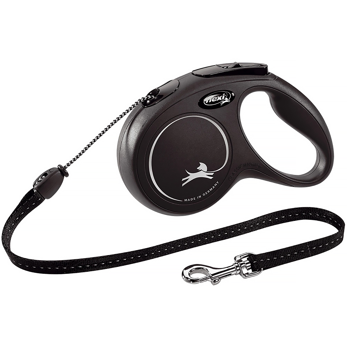 Smycz FLEXI dla psa do 25 kg New Classic M linka 5 m czarna