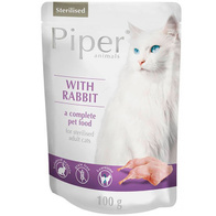 PIPER Sterilised z królikiem Mokra karma dla kota saszetka 100 g