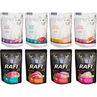 Mokra karma dla kota PIPER RAFI mix smaków bez zbóż saszetki 40 x 100 g