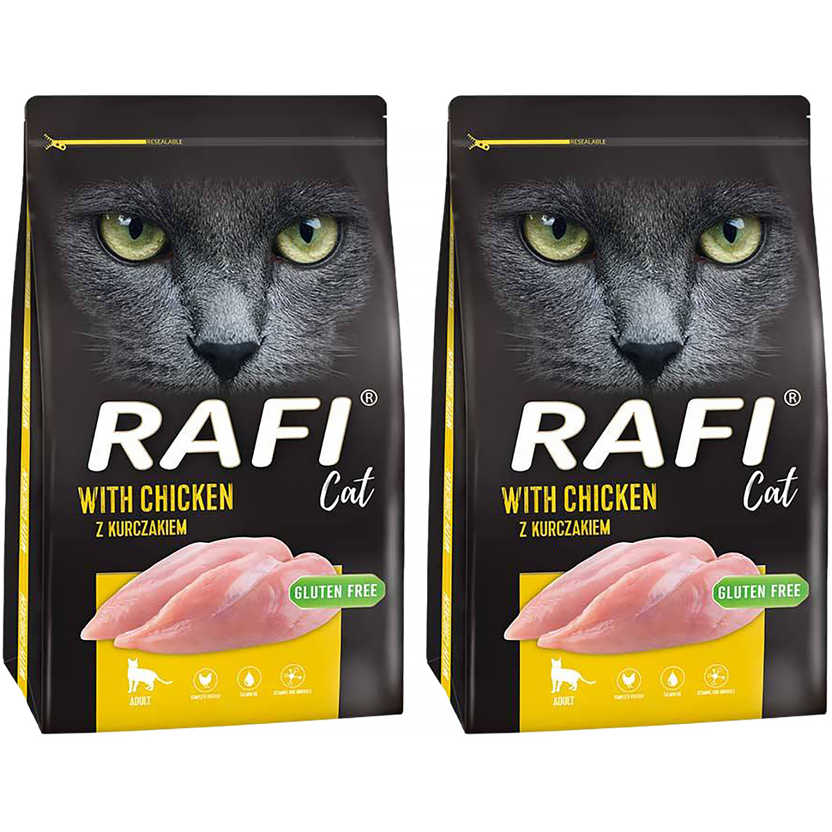 Sucha karma dla kota bez zbóż Rafi Cat z kurczakiem 2 x 7 kg