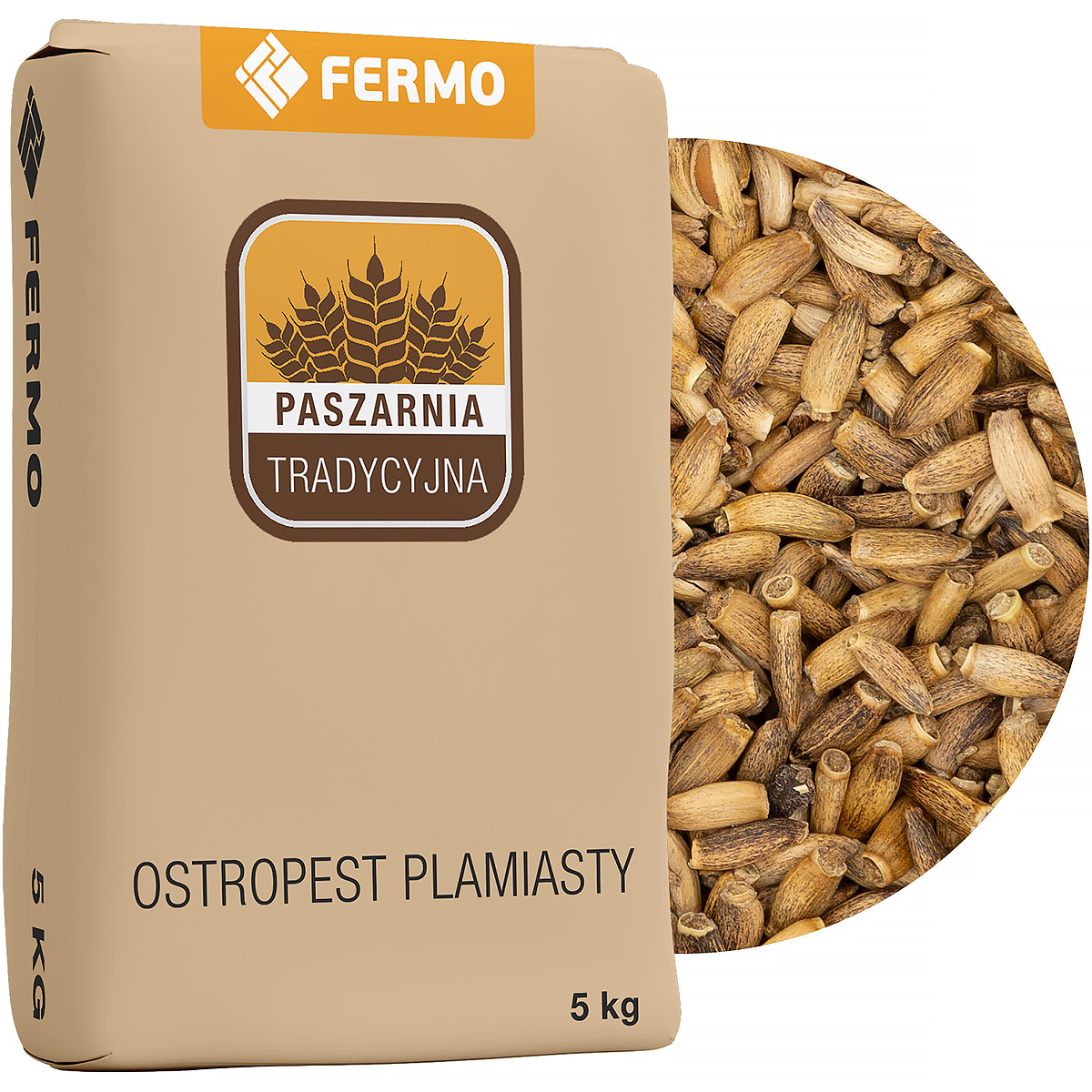Ostropest plamisty ziarno dla gołębi, kur, papug 5 kg