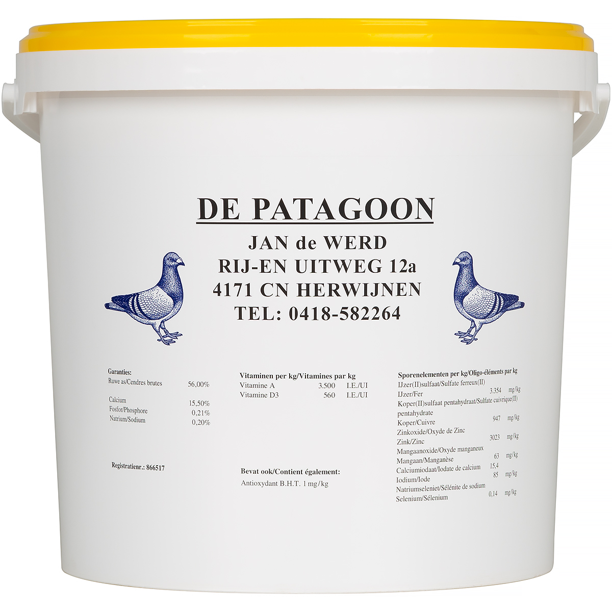 De Patagoon Multi Mix grit dla gołębi Backs 10 l