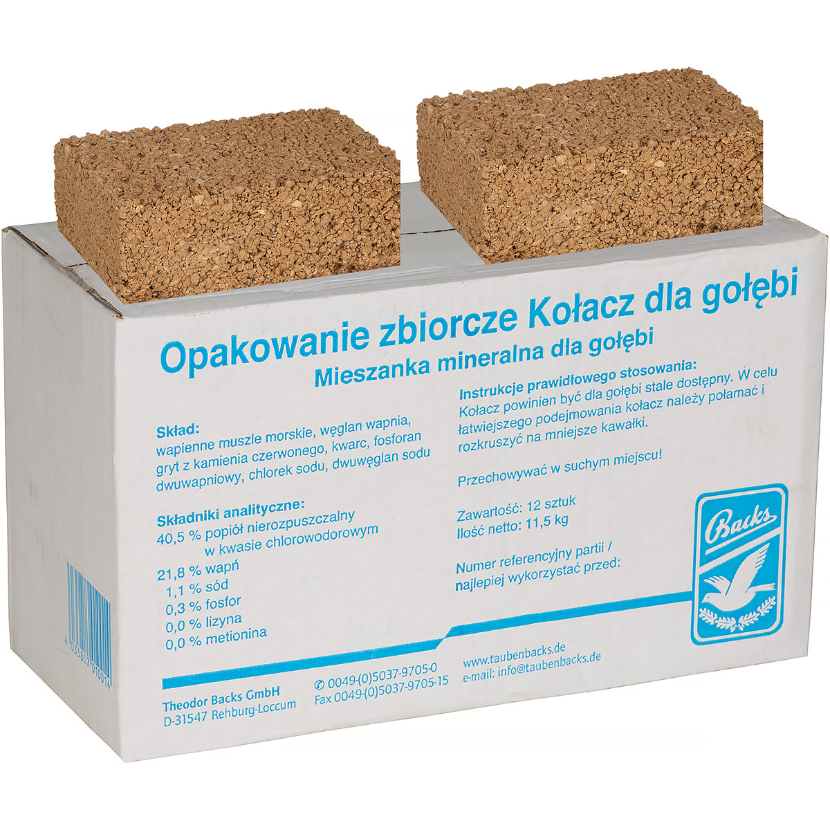 Taubenkuchen kołacz dla gołębi Backs 12 szt