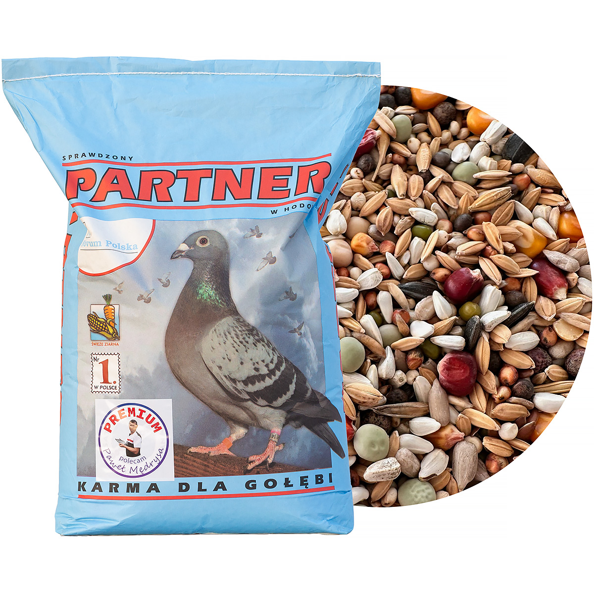 Karma lotowa dla gołębi Paweł Mędrysa wtorek / środa PARTNER PREMIUM 20 kg