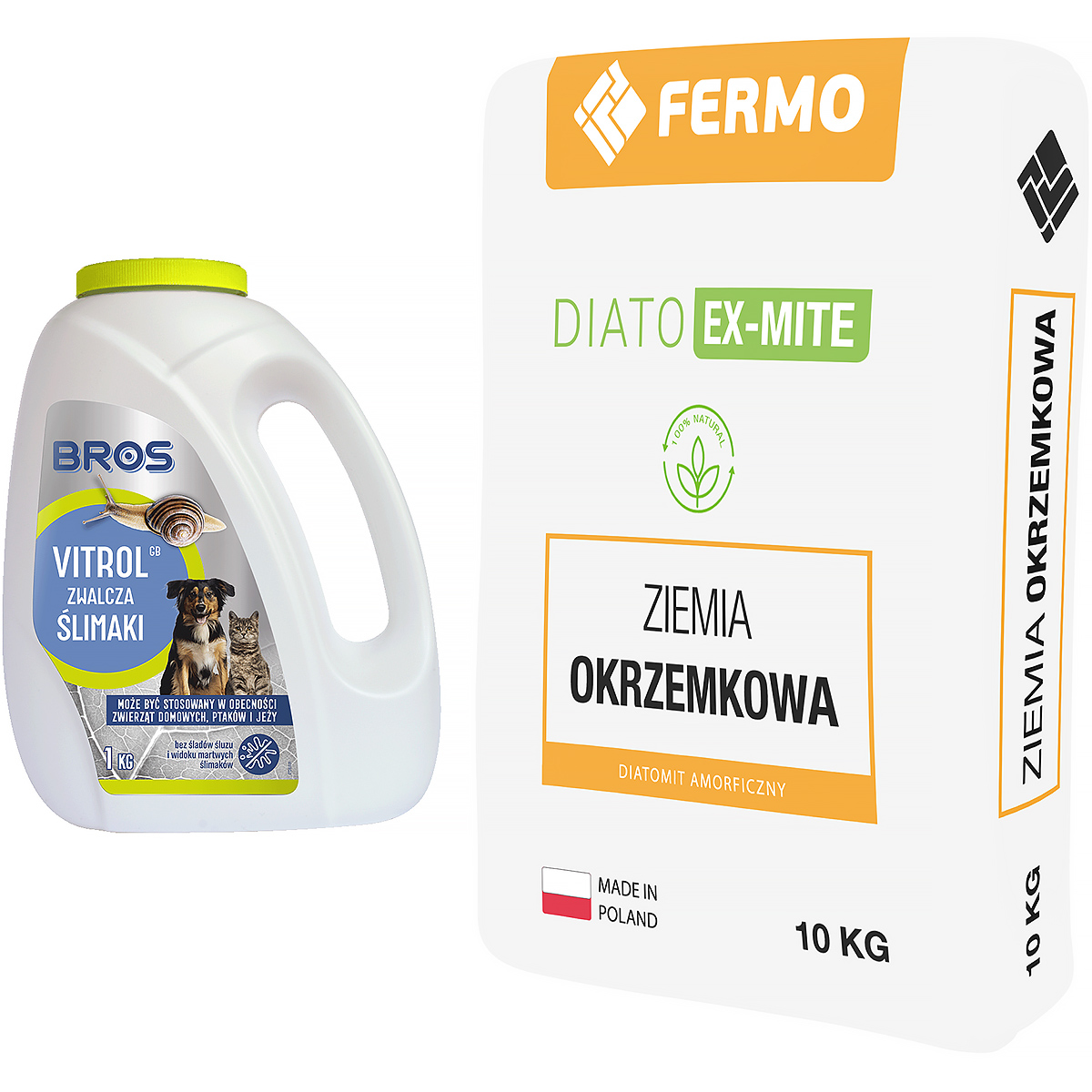 Zestaw na ślimaki w ogrodzie Vitrol + ziemia okrzemkowa 