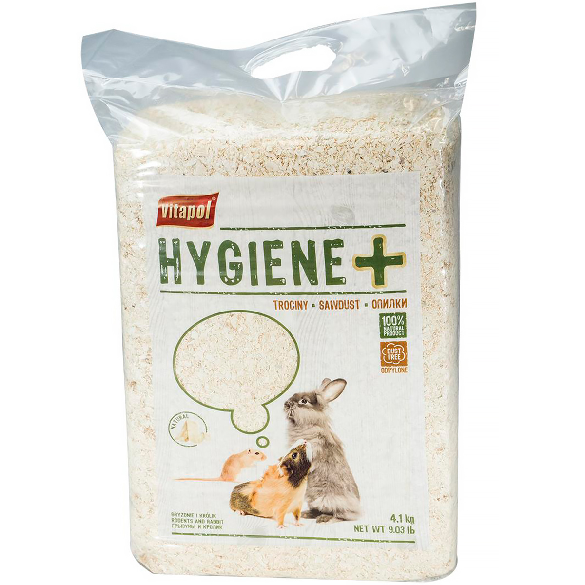 Naturalna ściółka dla gryzoni i królików Vitapol Hygiene+ 56 l