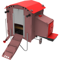 Mały kurnik dla kur na kołach z systemem pojenia i gniazdami RED ROOF dla 3-5 kur