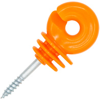 Izolator do słupków drewnianych pomarańczowy na drut, linkę plecionkę