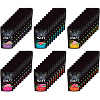 Mokra karma dla kota Rafi MIX smaków bez ryb 60 x 100 g
