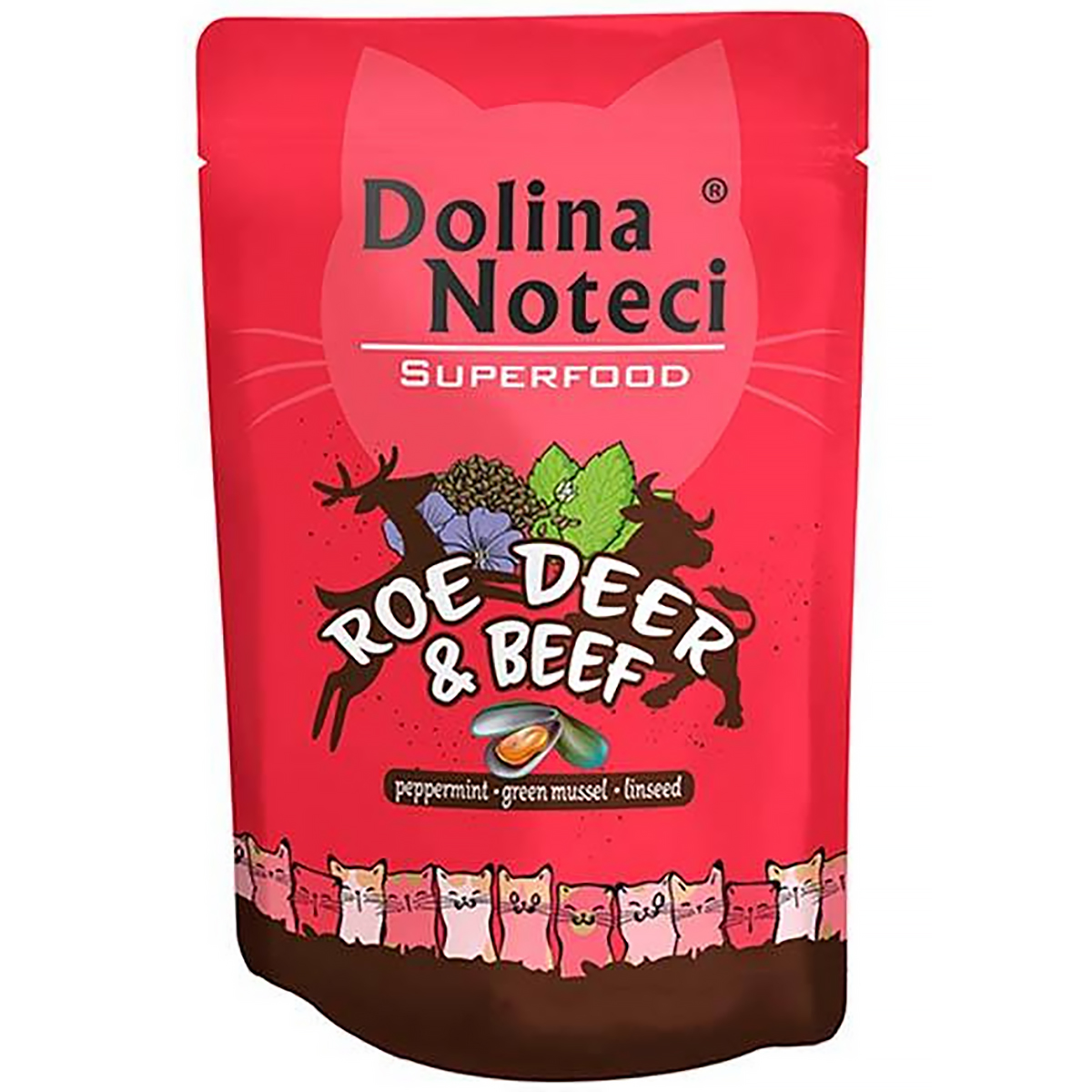 Mokra karma dla kota Dolina Noteci Superfood sarna z wołowiną 85 g