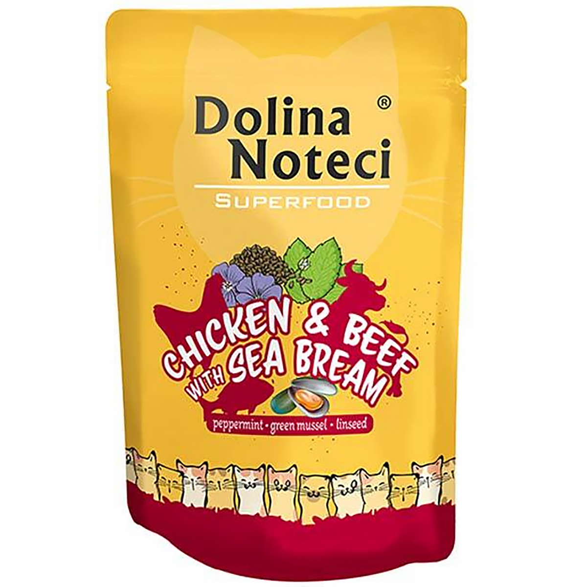 Mokra karma dla kota Dolina Noteci Superfood kurczak z wołowiną 85 g