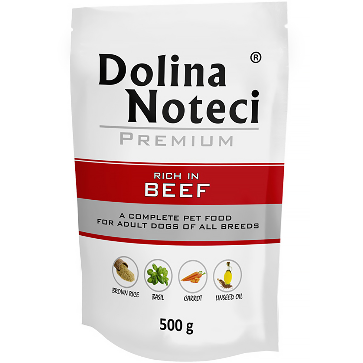 Dolina Noteci pełnoporcjowa karma dla psa z wołowiną saszetka 500 g