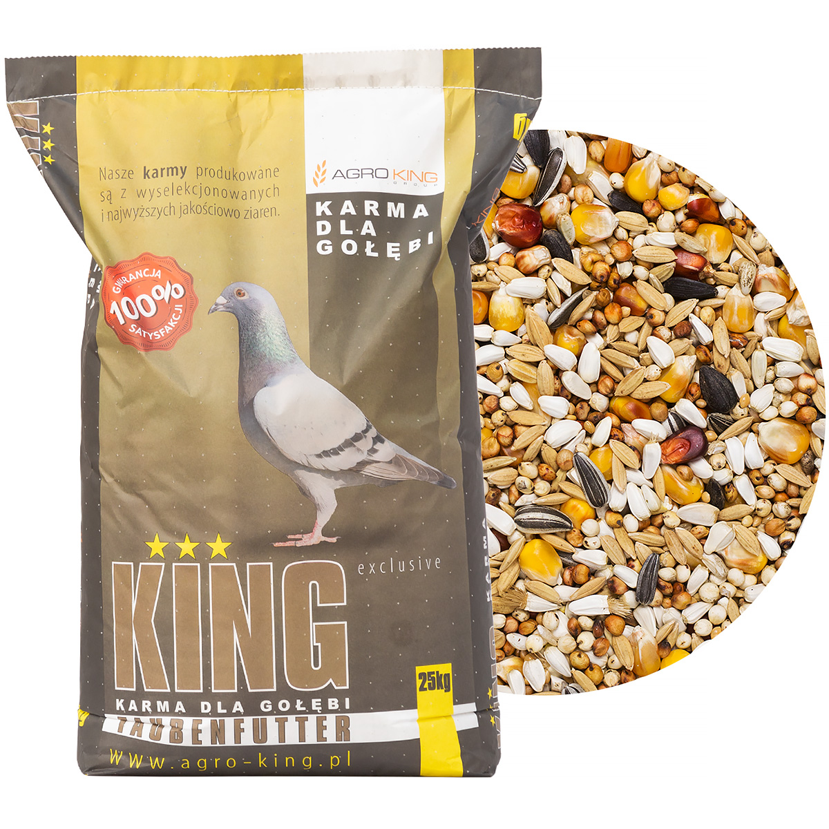 Karma dla gołębi lotowa LO+ AGRO KING 25 kg