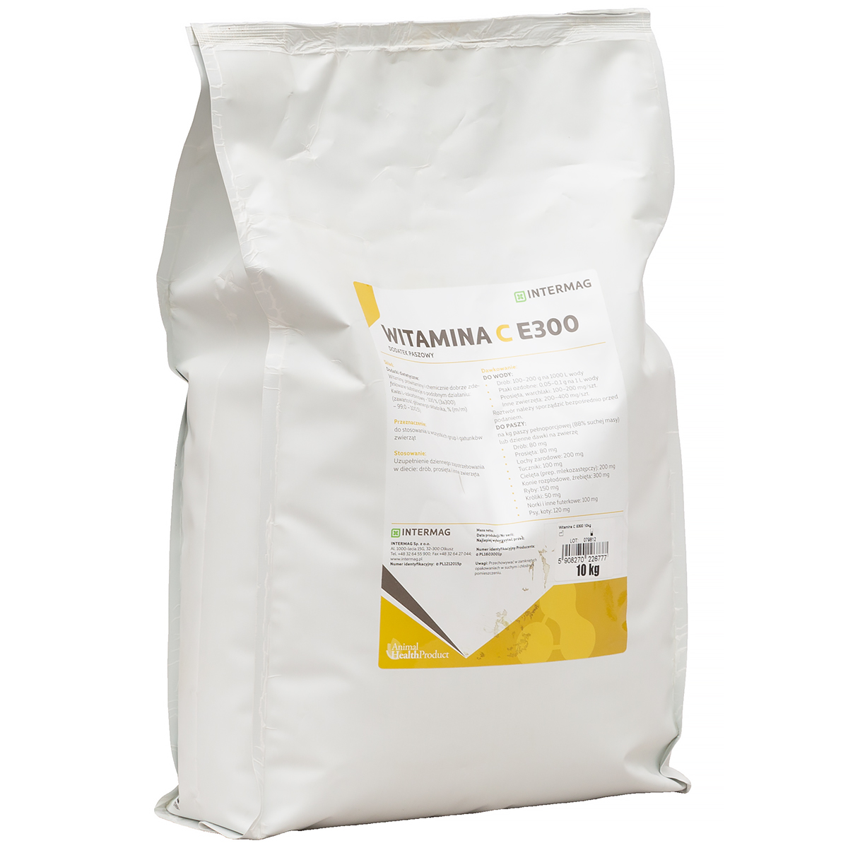 Witamina C E300 kwas askorbinowy dla zwierząt czysty 10 kg