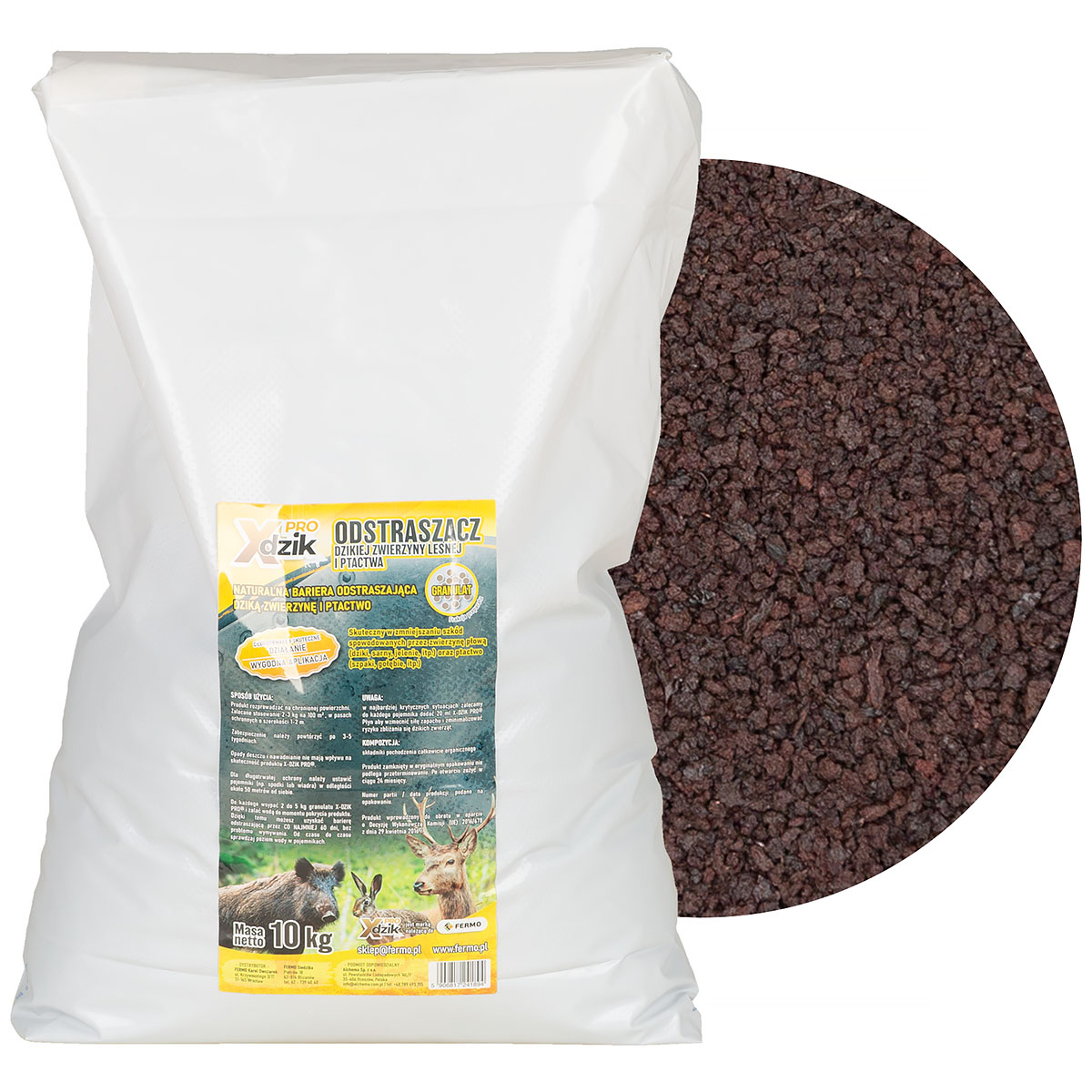 Odstraszacz zapachowy dzik&oacute;w, saren, jeleni X-DZIK PRO 10 kg