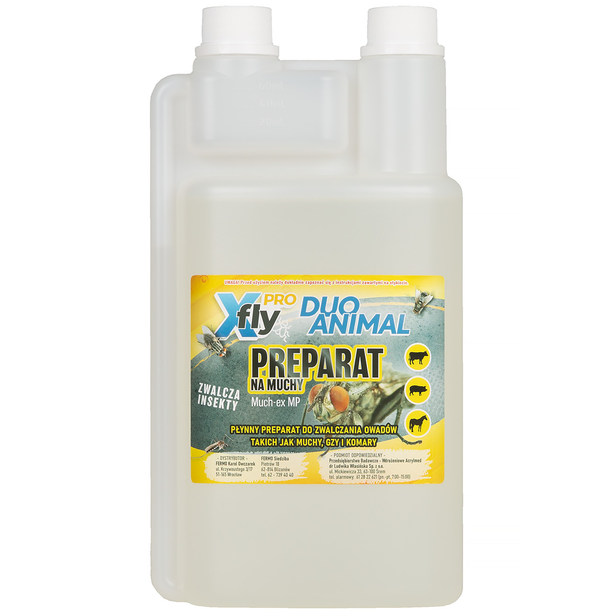 Płyn na muchy i komary X-FLY PRO Duo Animal 1000 ml 
