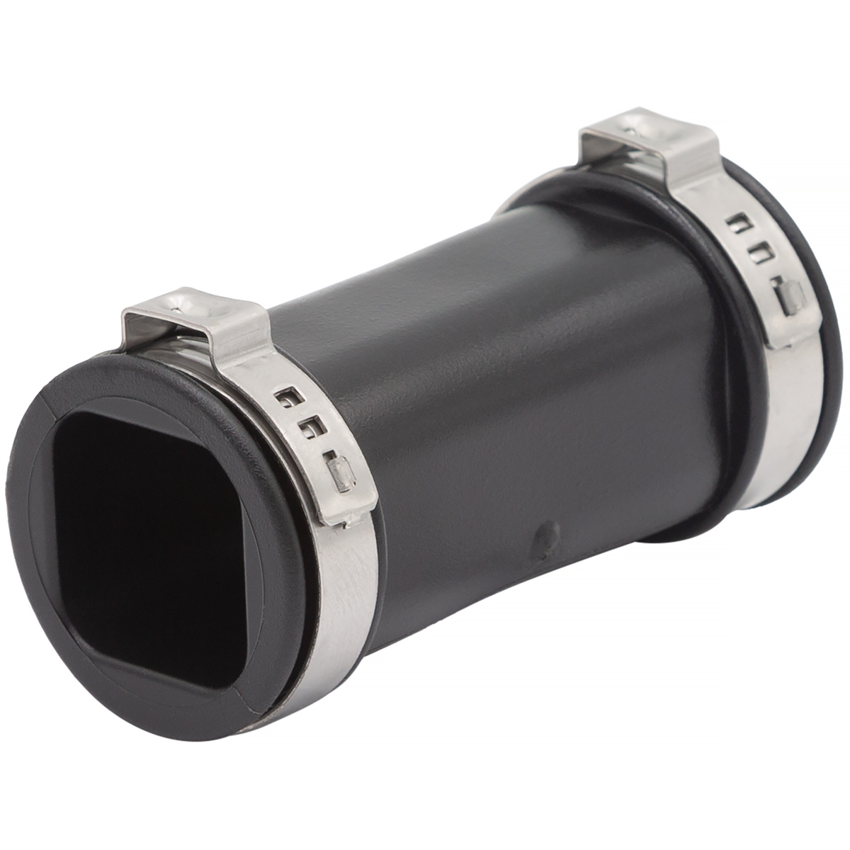 Złączka gumowa prosta z opaskami rurę PCV 22 x 22 mm