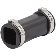 Złączka gumowa prosta z opaskami rurę PCV 22 x 22 mm