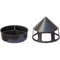 Karmidło dla gołębi na grit i mieszanki mineralne z podziałką