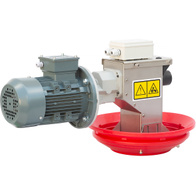 Motoreduktor 0,55 kW z karmidłem kontrolnym nierdzewnym dla brojlera