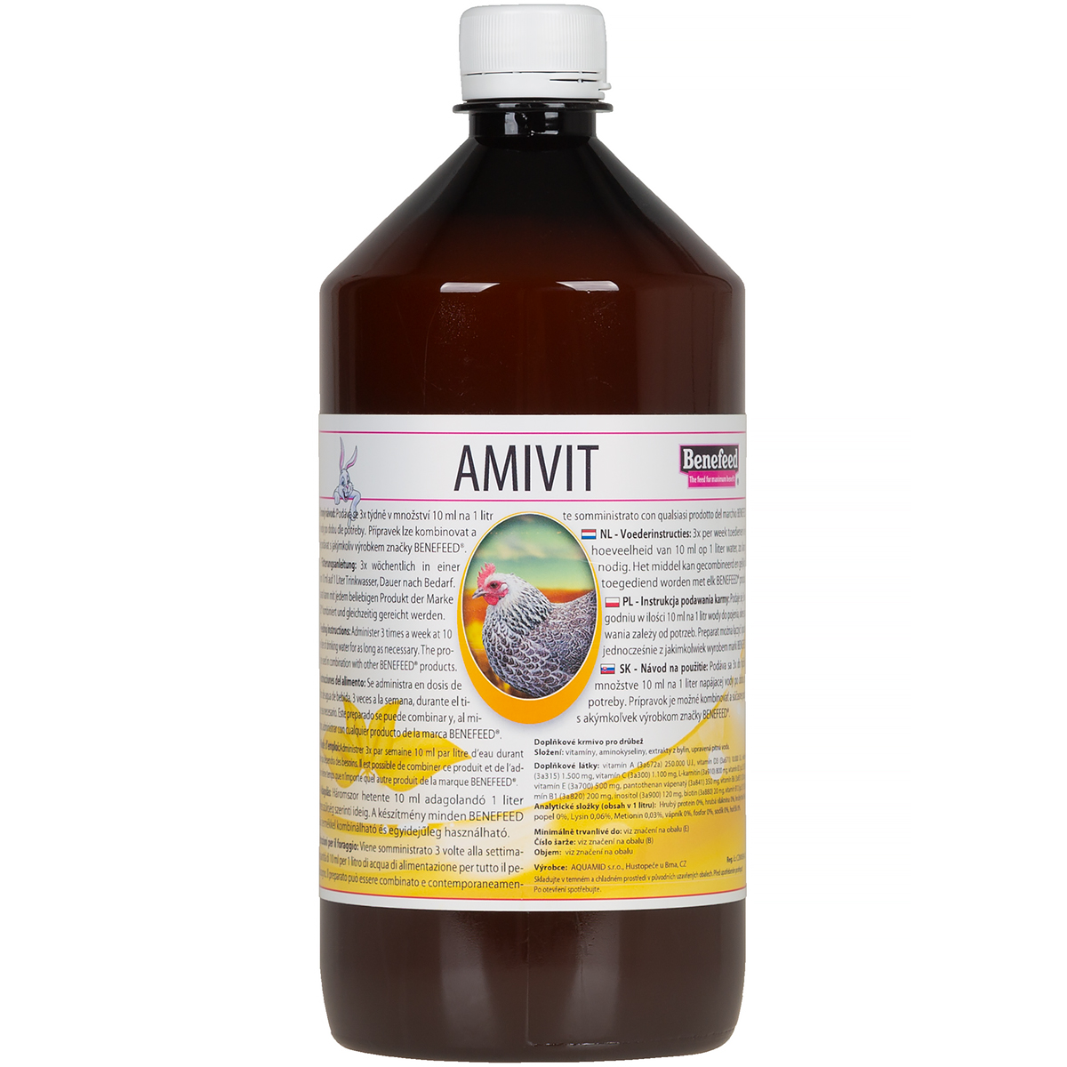 AMIVIT 1000 ml zestaw witamin i aminokwasów dla drobiu