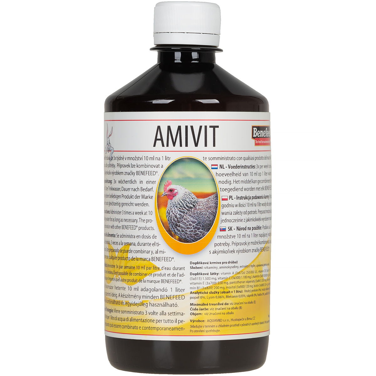 AMIVIT 500 ml zestaw witamin i aminokwasów dla drobiu