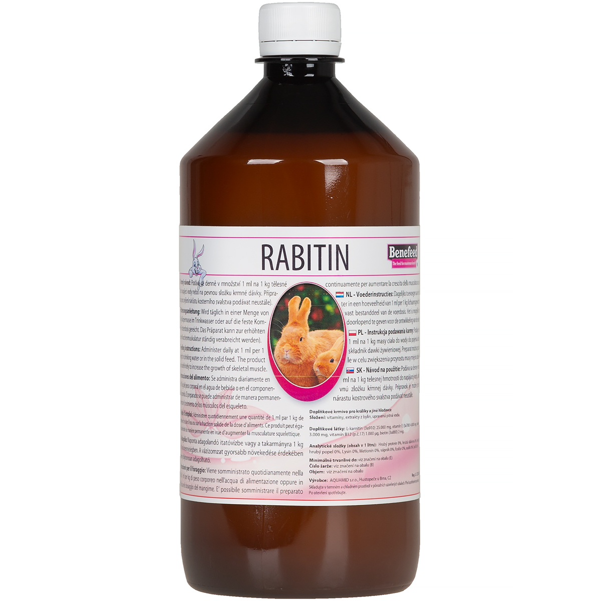 RABITIN 1000 ml preparat do poprawy kondycji fizycznej, reprodukcji i odchowania królicząt