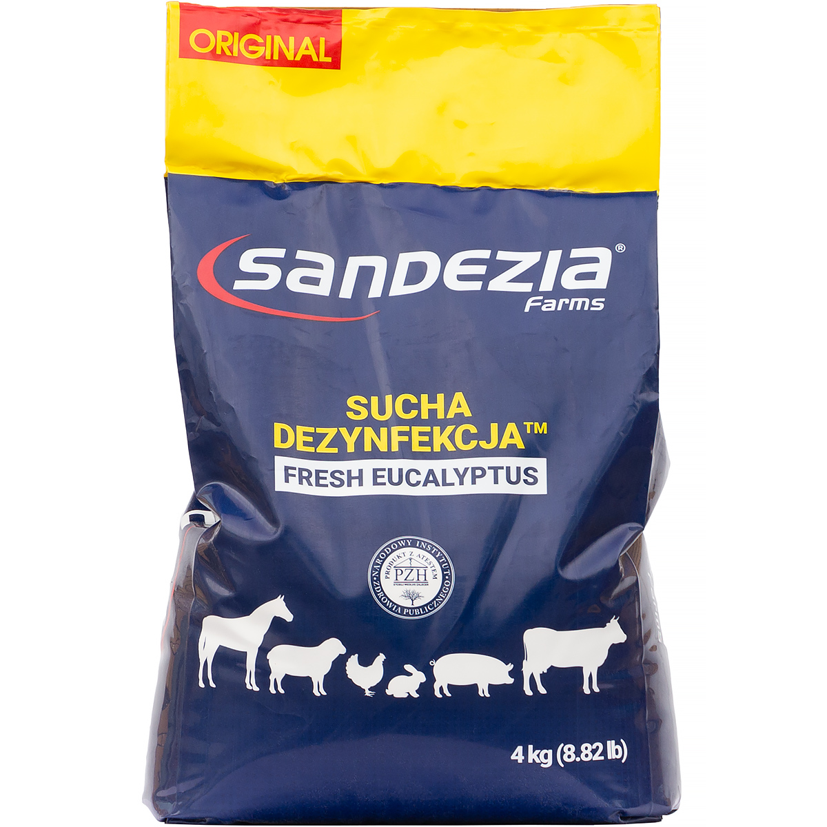 Sandezia sucha dezynfekcja 4 kg wirusy, bakterie, grzyby, pasożyty