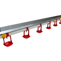 Kropelkowa linia pojenia drobiu LUBING małe miseczki i smoczki Top-Nipple co 20 cm - 3 m