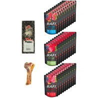 Mokra karma dla psa RAFI MIX smaków w saszetkach zestaw 30 x 300 g