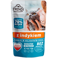 Mokra karma dla kota FRENDI z indykiem w saszetkach 24 x 100 g