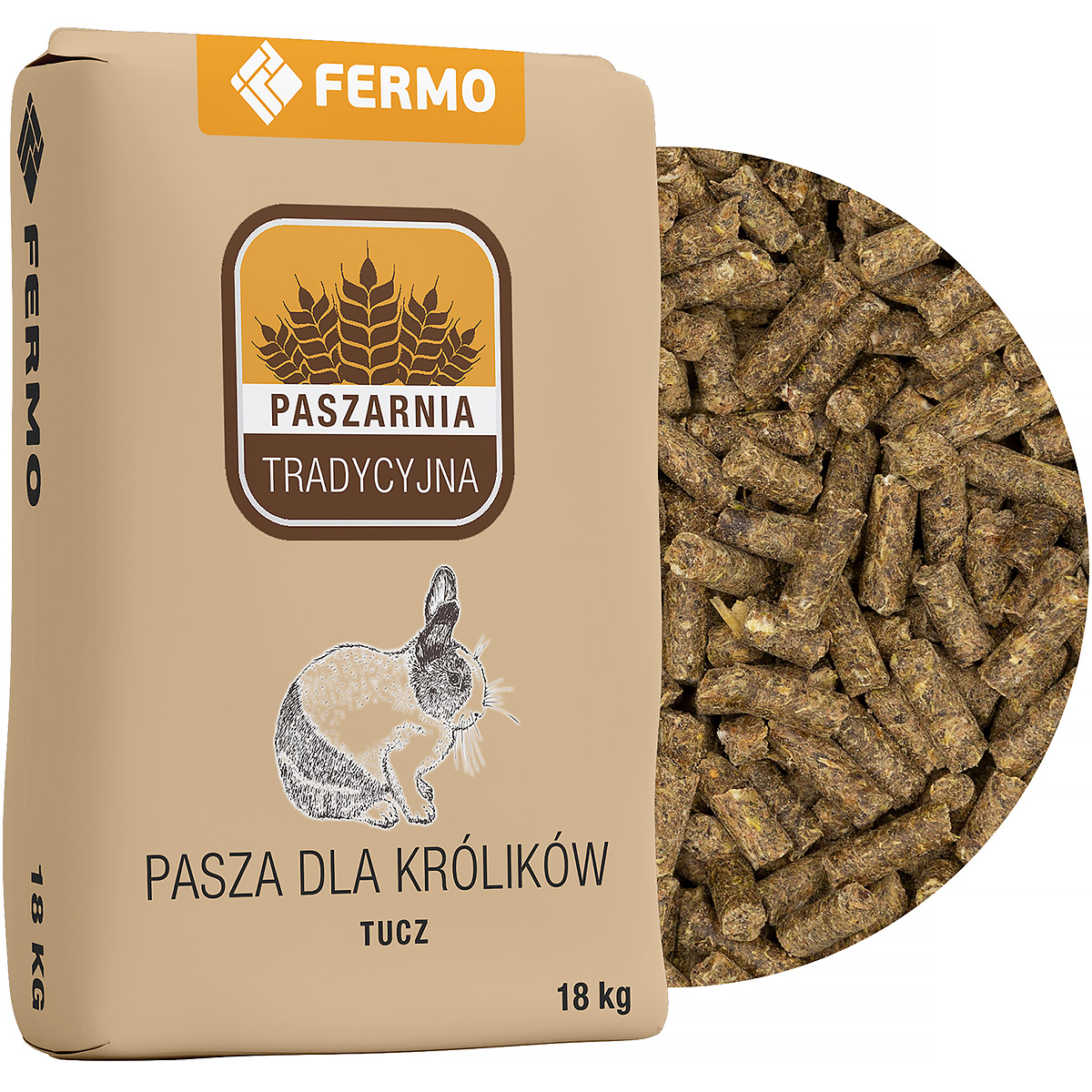Pasza dla królików Paszarnia Tradycyjna 18 kg z siemieniem lnianym