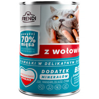 Mokra karma dla kota FRENDI w sosie z wołowiną puszka 400 g