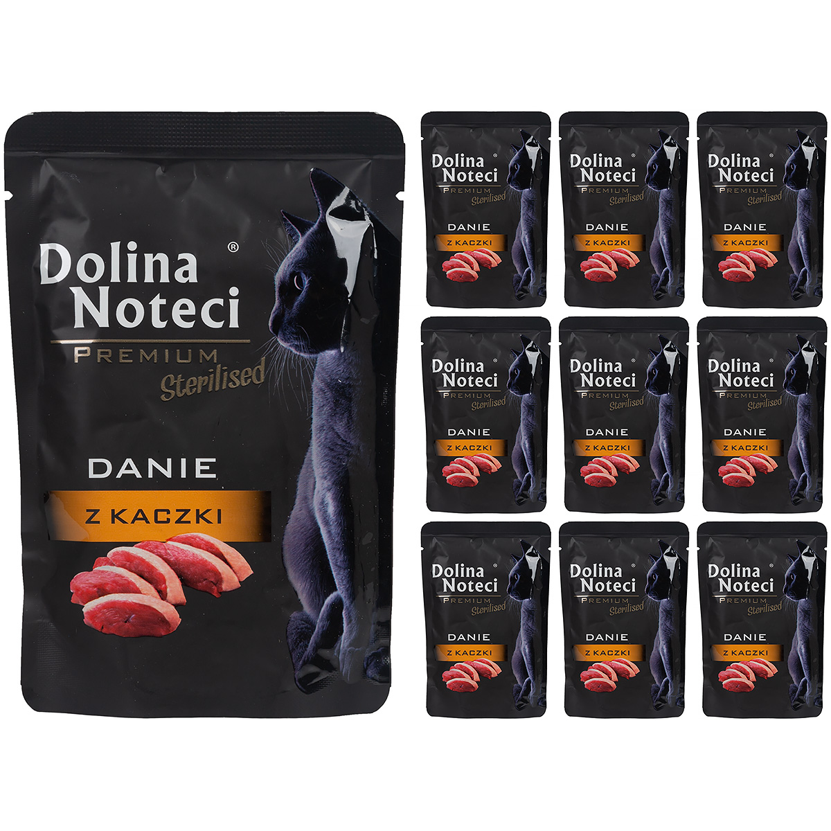 Mokra karma dla kota Dolina Noteci Premium kaczka 10 x 85 g