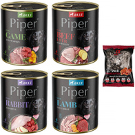 Mokra karma dla psa Piper mix smaków bez drobiu 12 x 800 g + gratis
